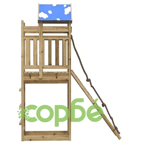 Комбинирано детско съоръжение за игра, импрегниран бор ➤ топ цена ➤ sorbe.bg