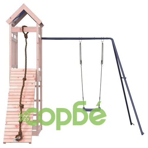 Комбинирано детско съоръжение, масивна дугласка дървесина ➤ топ цена ➤ sorbe.bg
