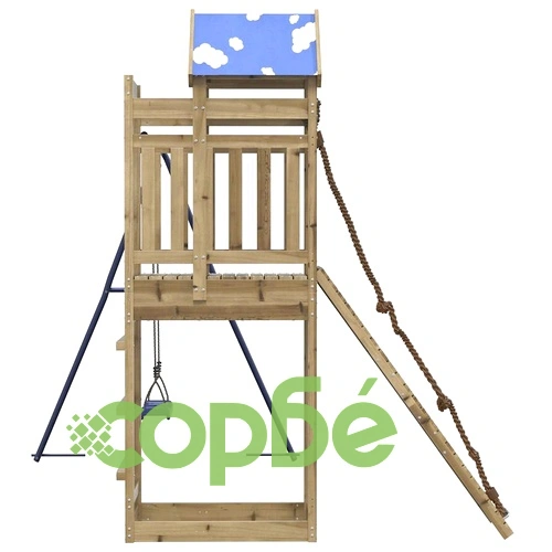 Комбинирано детско съоръжение за игра, импрегниран бор ➤ топ цена ➤ sorbe.bg