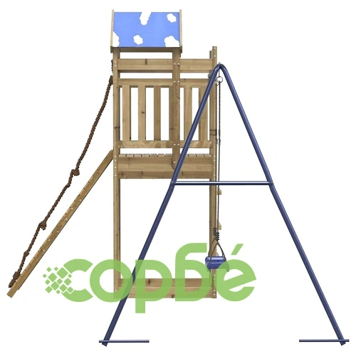 Комбинирано детско съоръжение за игра, импрегниран бор ➤ топ цена ➤ sorbe.bg