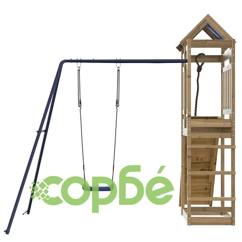 Комбинирано детско съоръжение за игра, импрегниран бор ➤ топ цена ➤ sorbe.bg
