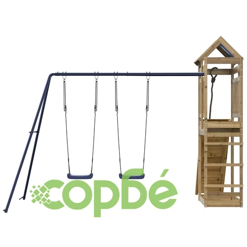 Комбинирано детско съоръжение за игра, импрегниран бор ➤ топ цена ➤ sorbe.bg
