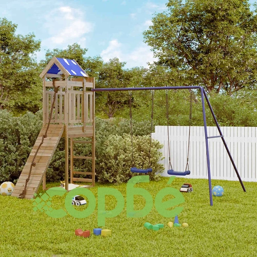 Комбинирано детско съоръжение за игра, импрегниран бор ➤ топ цена ➤ sorbe.bg