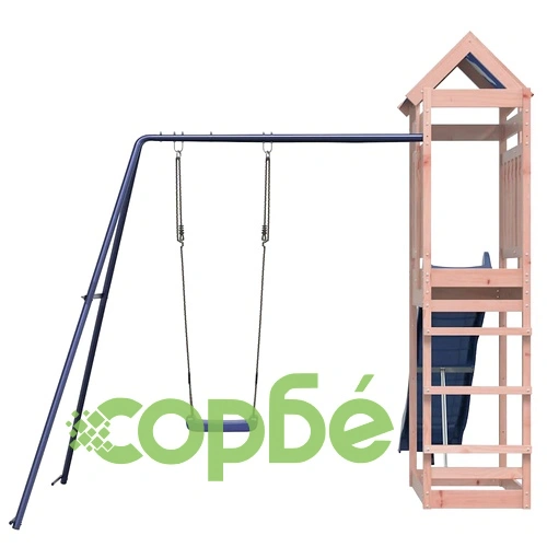 Комбинирано детско съоръжение, масивна дугласка дървесина ➤ топ цена ➤ sorbe.bg
