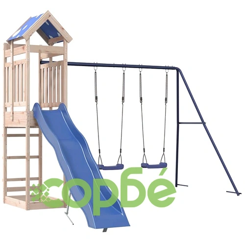 Комбинирано детско съоръжение за игра на открито, бор масив ➤ топ цена ➤ sorbe.bg