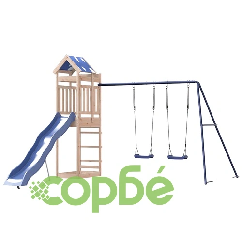 Комбинирано детско съоръжение за игра на открито, бор масив ➤ топ цена ➤ sorbe.bg