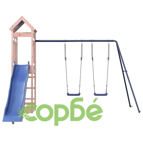 Комбинирано детско съоръжение, масивна дугласка дървесина ➤ топ цена ➤ sorbe.bg