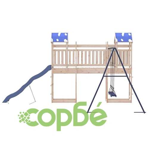 Комбинирано детско съоръжение за игра на открито, бор масив ➤ топ цена ➤ sorbe.bg