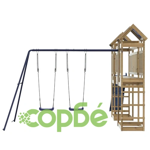 Комбинирано детско съоръжение за игра, импрегниран бор ➤ топ цена ➤ sorbe.bg