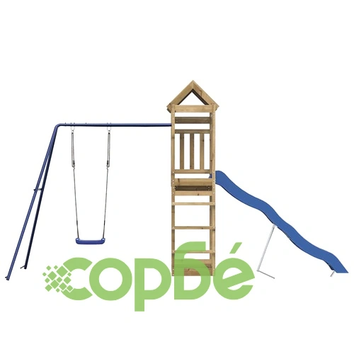 Комбинирано детско съоръжение за игра, импрегниран бор ➤ топ цена ➤ sorbe.bg