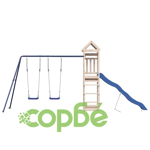 Комбинирано детско съоръжение за игра на открито, бор масив ➤ топ цена ➤ sorbe.bg
