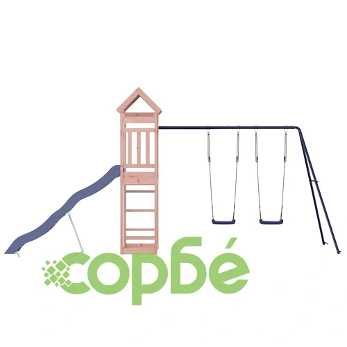 Комбинирано детско съоръжение, масивна дугласка дървесина ➤ топ цена ➤ sorbe.bg