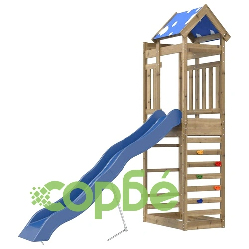 Комбинирано детско съоръжение за игра, импрегниран бор ➤ топ цена ➤ sorbe.bg
