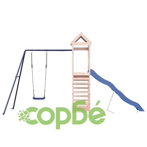 Комбинирано детско съоръжение, масивна дугласка дървесина ➤ топ цена ➤ sorbe.bg