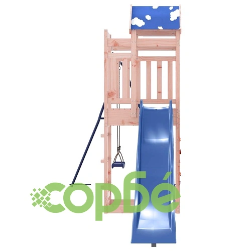 Комбинирано детско съоръжение, масивна дугласка дървесина ➤ топ цена ➤ sorbe.bg