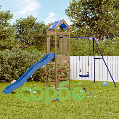 Комбинирано детско съоръжение за игра, импрегниран бор ➤ топ цена ➤ sorbe.bg