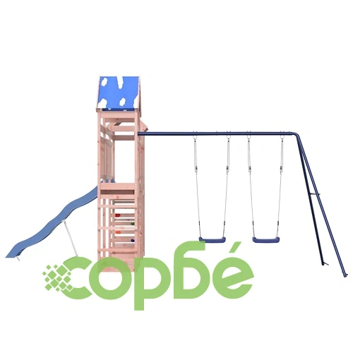 Комбинирано детско съоръжение, масивна дугласка дървесина ➤ топ цена ➤ sorbe.bg