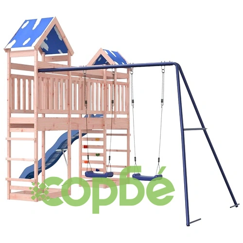 Комбинирано детско съоръжение, масивна дугласка дървесина ➤ топ цена ➤ sorbe.bg