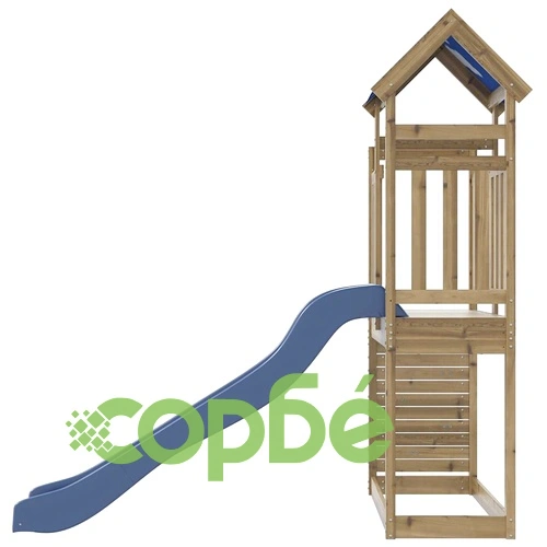 Комбинирано детско съоръжение за игра, импрегниран бор ➤ топ цена ➤ sorbe.bg