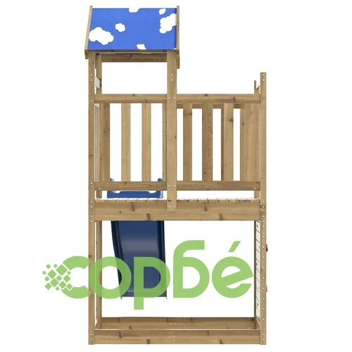 Комбинирано детско съоръжение за игра, импрегниран бор ➤ топ цена ➤ sorbe.bg