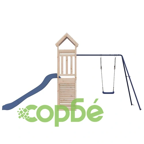 Комбинирано детско съоръжение за игра на открито, бор масив ➤ топ цена ➤ sorbe.bg