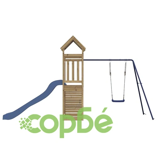 Комбинирано детско съоръжение за игра, импрегниран бор ➤ топ цена ➤ sorbe.bg