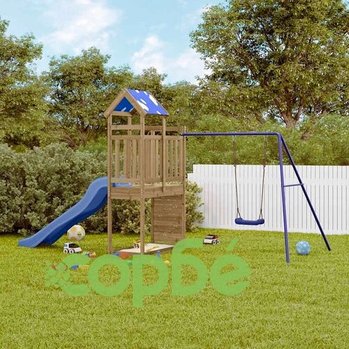 Комбинирано детско съоръжение за игра, импрегниран бор ➤ топ цена ➤ sorbe.bg