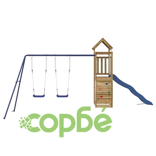 Комбинирано детско съоръжение за игра, импрегниран бор ➤ топ цена ➤ sorbe.bg