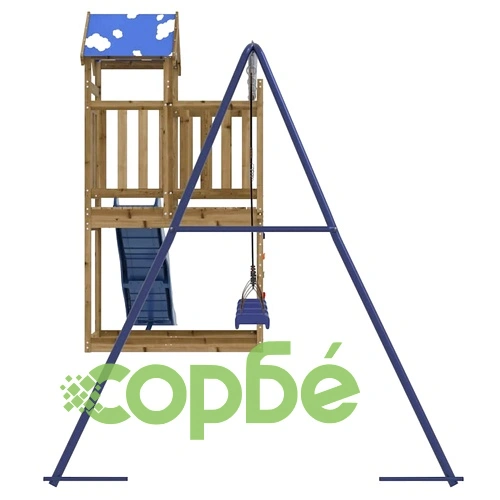 Комбинирано детско съоръжение за игра, импрегниран бор ➤ топ цена ➤ sorbe.bg