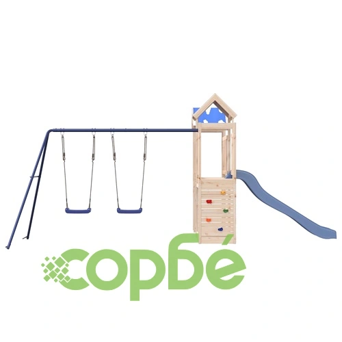 Комбинирано детско съоръжение за игра на открито, бор масив ➤ топ цена ➤ sorbe.bg