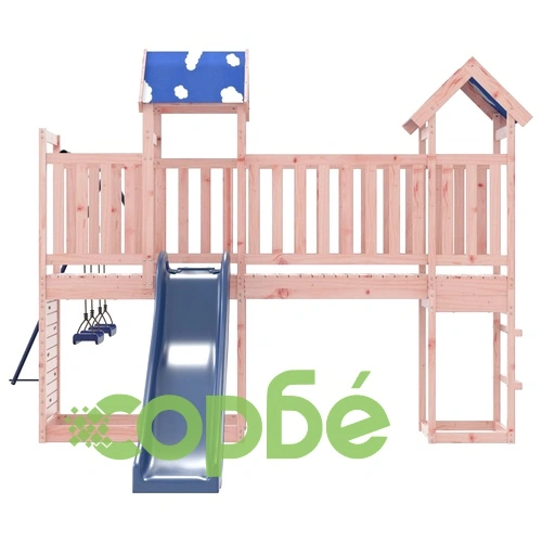 Комбинирано детско съоръжение, масивна дугласка дървесина ➤ топ цена ➤ sorbe.bg