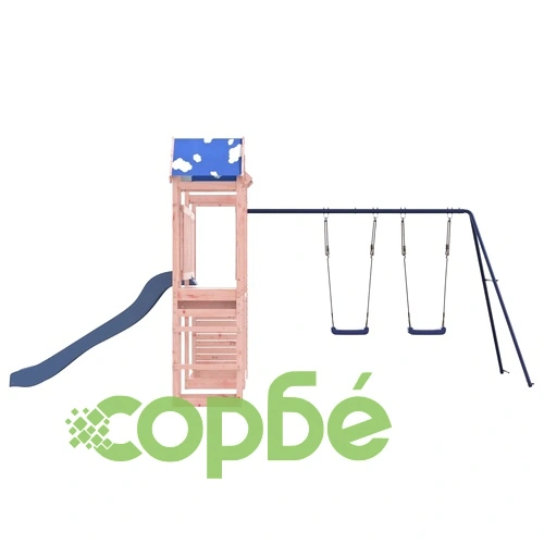 Комбинирано детско съоръжение, масивна дугласка дървесина ➤ топ цена ➤ sorbe.bg