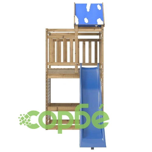 Комбинирано детско съоръжение за игра, импрегниран бор ➤ топ цена ➤ sorbe.bg