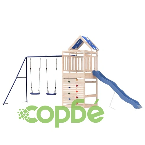 Комбинирано детско съоръжение за игра на открито, бор масив ➤ топ цена ➤ sorbe.bg
