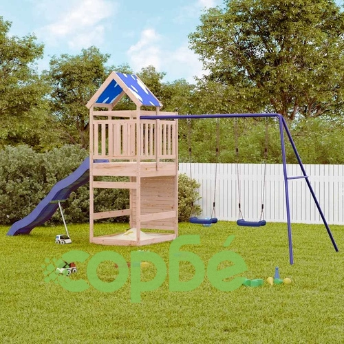 Комбинирано детско съоръжение за игра на открито, бор масив ➤ топ цена ➤ sorbe.bg