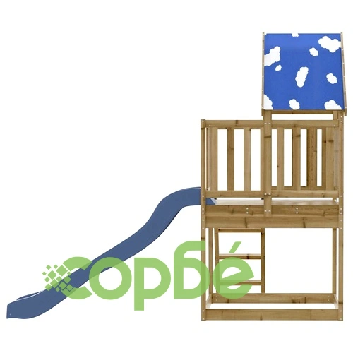 Комбинирано детско съоръжение за игра, импрегниран бор ➤ топ цена ➤ sorbe.bg