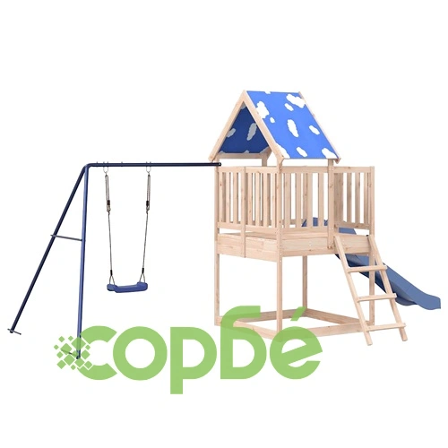 Комбинирано детско съоръжение за игра на открито, бор масив ➤ топ цена ➤ sorbe.bg