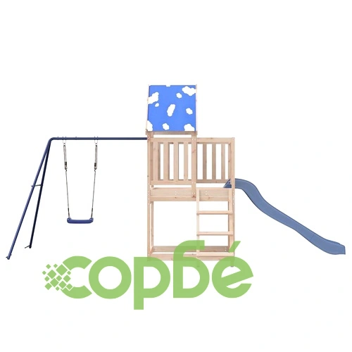 Комбинирано детско съоръжение за игра на открито, бор масив ➤ топ цена ➤ sorbe.bg