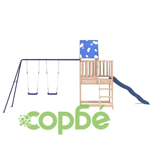 Комбинирано детско съоръжение за игра на открито, бор масив ➤ топ цена ➤ sorbe.bg