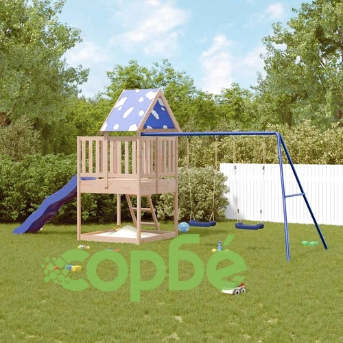 Комбинирано детско съоръжение за игра на открито, бор масив ➤ топ цена ➤ sorbe.bg