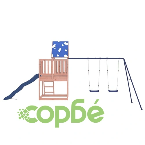 Комбинирано детско съоръжение, масивна дугласка дървесина ➤ топ цена ➤ sorbe.bg