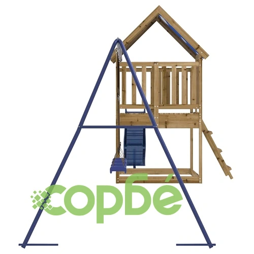 Комбинирано детско съоръжение за игра, импрегниран бор ➤ топ цена ➤ sorbe.bg