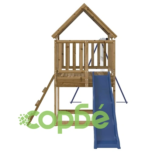 Комбинирано детско съоръжение за игра, импрегниран бор ➤ топ цена ➤ sorbe.bg