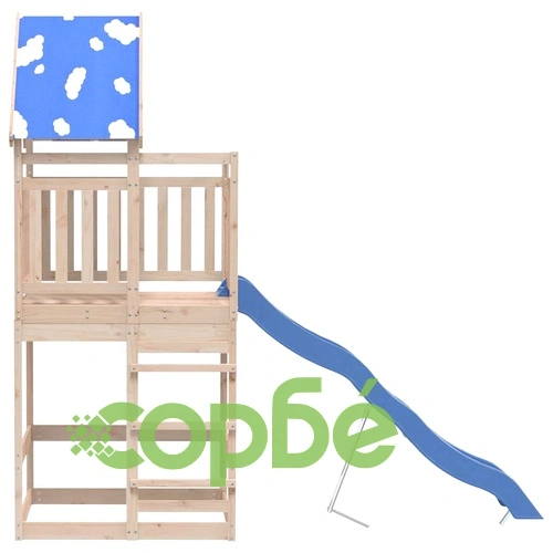 Комбинирано детско съоръжение за игра на открито, бор масив ➤ топ цена ➤ sorbe.bg