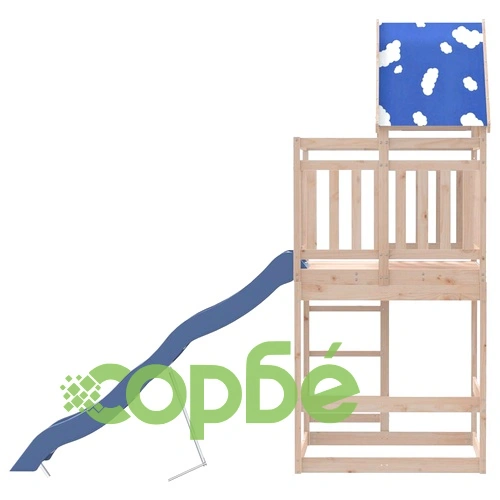 Комбинирано детско съоръжение за игра на открито, бор масив ➤ топ цена ➤ sorbe.bg