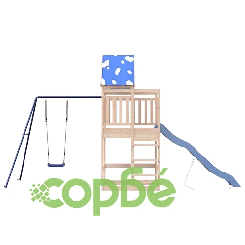 Комбинирано детско съоръжение за игра на открито, бор масив ➤ топ цена ➤ sorbe.bg
