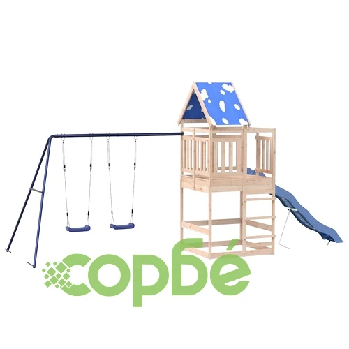 Комбинирано детско съоръжение за игра на открито, бор масив ➤ топ цена ➤ sorbe.bg