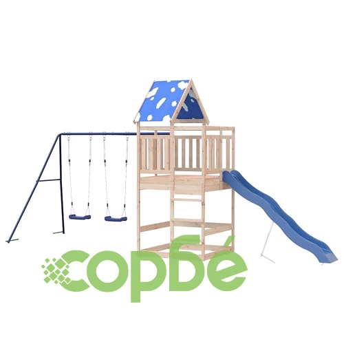 Комбинирано детско съоръжение за игра на открито, бор масив ➤ топ цена ➤ sorbe.bg