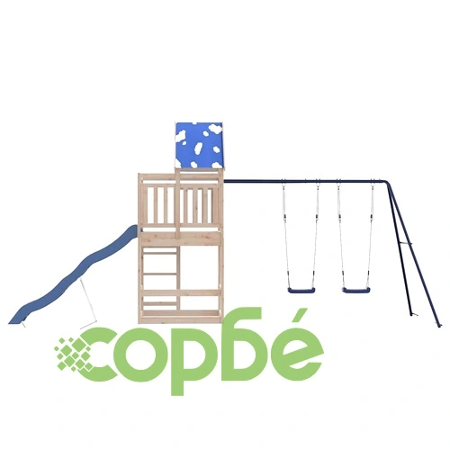 Комбинирано детско съоръжение за игра на открито, бор масив ➤ топ цена ➤ sorbe.bg