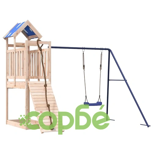 Комбинирано детско съоръжение за игра на открито, бор масив ➤ топ цена ➤ sorbe.bg